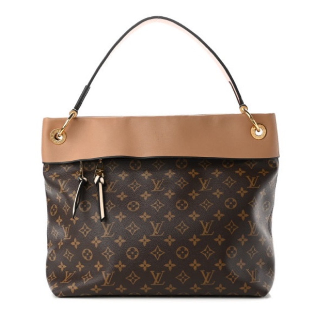 Authentic Louis Vuitton Monogram Tuileries Besace Sesame Peach Creme
